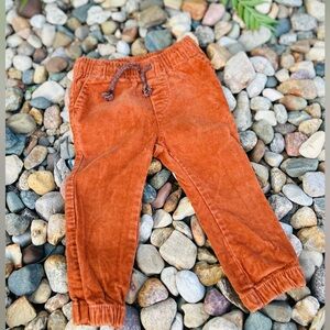 Kids Corduroy Pants in Rust Orange